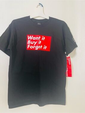 Volcom & Barbara Kruger 2017 - Want it, Buy it, Forget it Graphic Tee M NWT